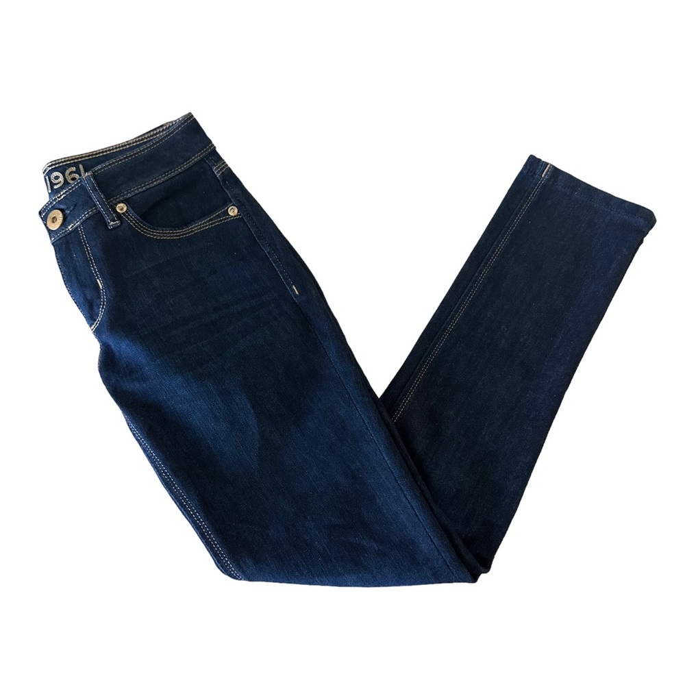 DL1961 Angel Mid-Rise Skinny Ankle Jeans Mariner Size 24